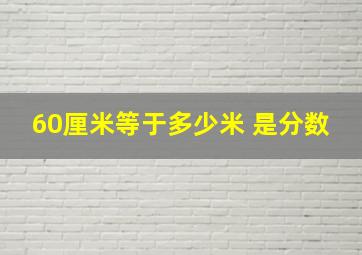 60厘米等于多少米 是分数